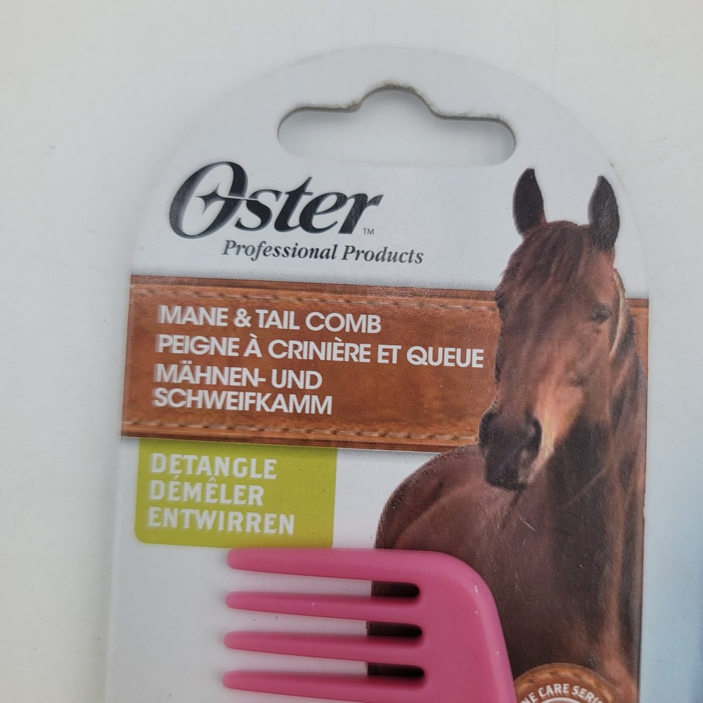 Oster Mane Tail Comb Pink Heartland Horse Gear Blue Jelly Scrubber Grooming Set - Picture 2 of 8